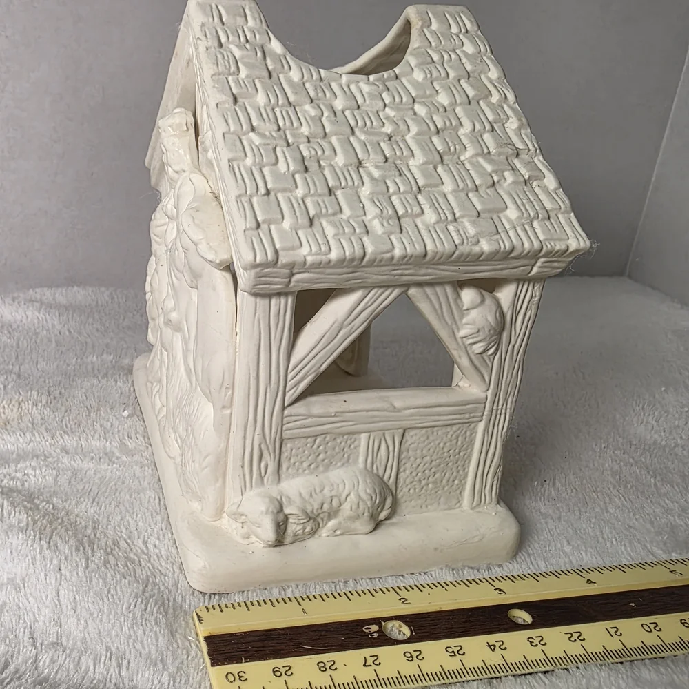 PARTYLITE 'O' Little Town Kings'  TEALIGHT HOLDER‎ PORCELAIN BISQUE  #P7314